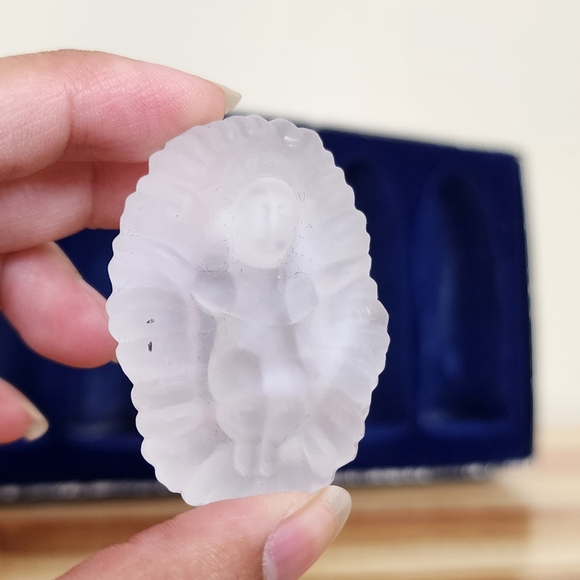 Vintage Roman Innovation Frosted Glass Nativity Scene Set of 6 with Box - Picture 14 of 15